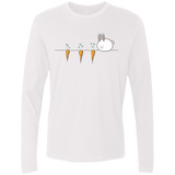 T-Shirts White / S Kawaii Rabbit and Carrots Men's Premium Long Sleeve