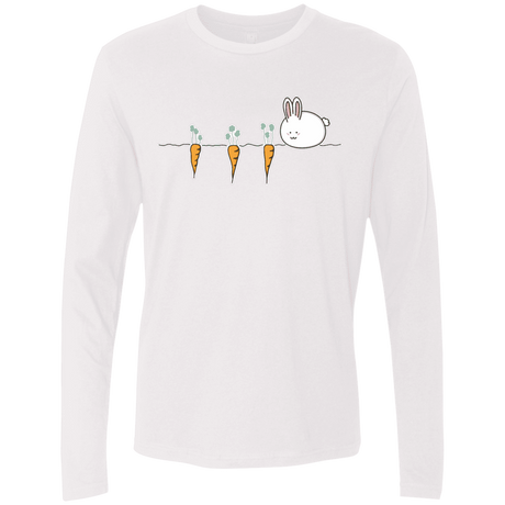 T-Shirts White / S Kawaii Rabbit and Carrots Men's Premium Long Sleeve