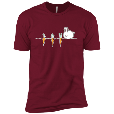 T-Shirts Cardinal / X-Small Kawaii Rabbit and Carrots Men's Premium T-Shirt