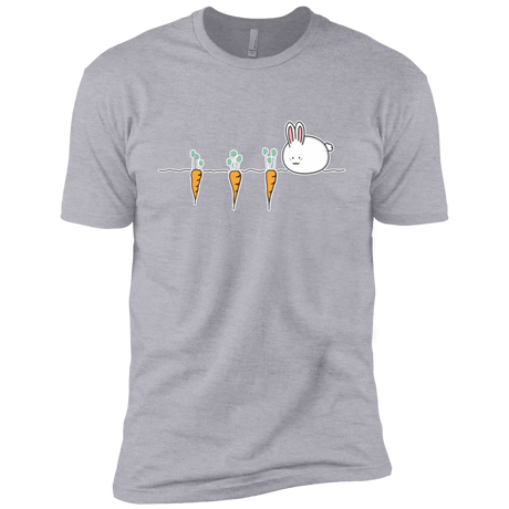T-Shirts Heather Grey / X-Small Kawaii Rabbit and Carrots Men's Premium T-Shirt