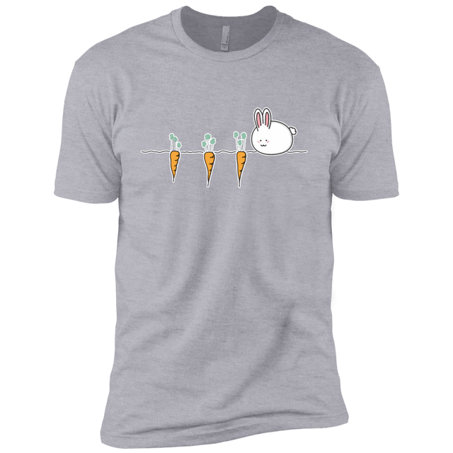 T-Shirts Heather Grey / X-Small Kawaii Rabbit and Carrots Men's Premium T-Shirt