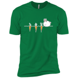 T-Shirts Kelly Green / X-Small Kawaii Rabbit and Carrots Men's Premium T-Shirt
