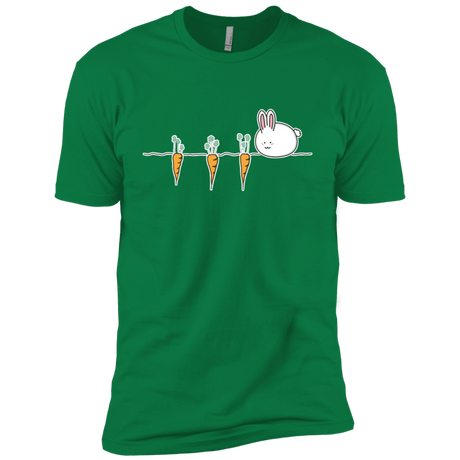 T-Shirts Kelly Green / X-Small Kawaii Rabbit and Carrots Men's Premium T-Shirt