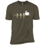 T-Shirts Military Green / X-Small Kawaii Rabbit and Carrots Men's Premium T-Shirt