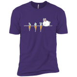 T-Shirts Purple Rush/ / X-Small Kawaii Rabbit and Carrots Men's Premium T-Shirt