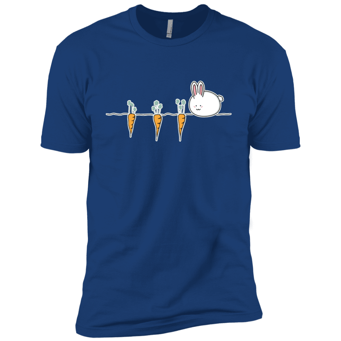 T-Shirts Royal / X-Small Kawaii Rabbit and Carrots Men's Premium T-Shirt