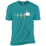 T-Shirts Tahiti Blue / X-Small Kawaii Rabbit and Carrots Men's Premium T-Shirt