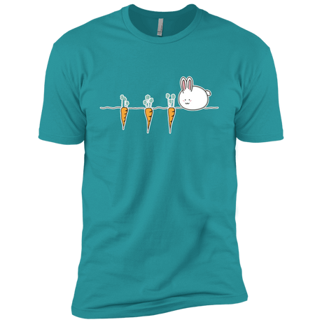 T-Shirts Tahiti Blue / X-Small Kawaii Rabbit and Carrots Men's Premium T-Shirt