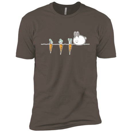 T-Shirts Warm Grey / X-Small Kawaii Rabbit and Carrots Men's Premium T-Shirt