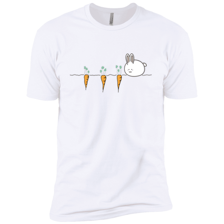 T-Shirts White / X-Small Kawaii Rabbit and Carrots Men's Premium T-Shirt