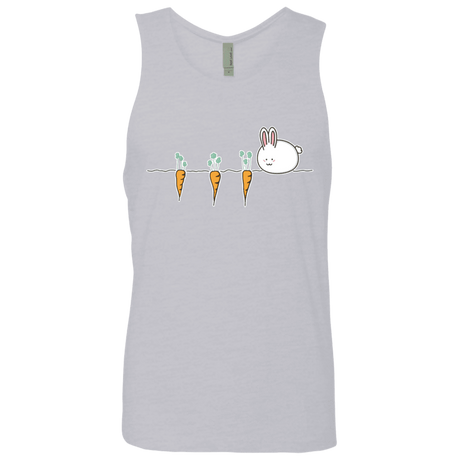 T-Shirts Heather Grey / S Kawaii Rabbit and Carrots Men's Premium Tank Top