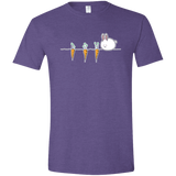 T-Shirts Heather Purple / S Kawaii Rabbit and Carrots Men's Semi-Fitted Softstyle