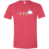 T-Shirts Heather Red / S Kawaii Rabbit and Carrots Men's Semi-Fitted Softstyle