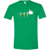 T-Shirts Irish Green / S Kawaii Rabbit and Carrots Men's Semi-Fitted Softstyle