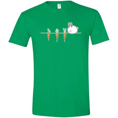 T-Shirts Irish Green / S Kawaii Rabbit and Carrots Men's Semi-Fitted Softstyle