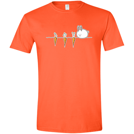 T-Shirts Orange / S Kawaii Rabbit and Carrots Men's Semi-Fitted Softstyle