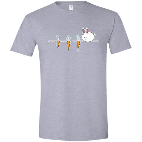 T-Shirts Sport Grey / X-Small Kawaii Rabbit and Carrots Men's Semi-Fitted Softstyle