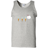 T-Shirts Ash / S Kawaii Rabbit and Carrots Men's Tank Top