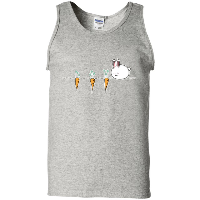 T-Shirts Ash / S Kawaii Rabbit and Carrots Men's Tank Top