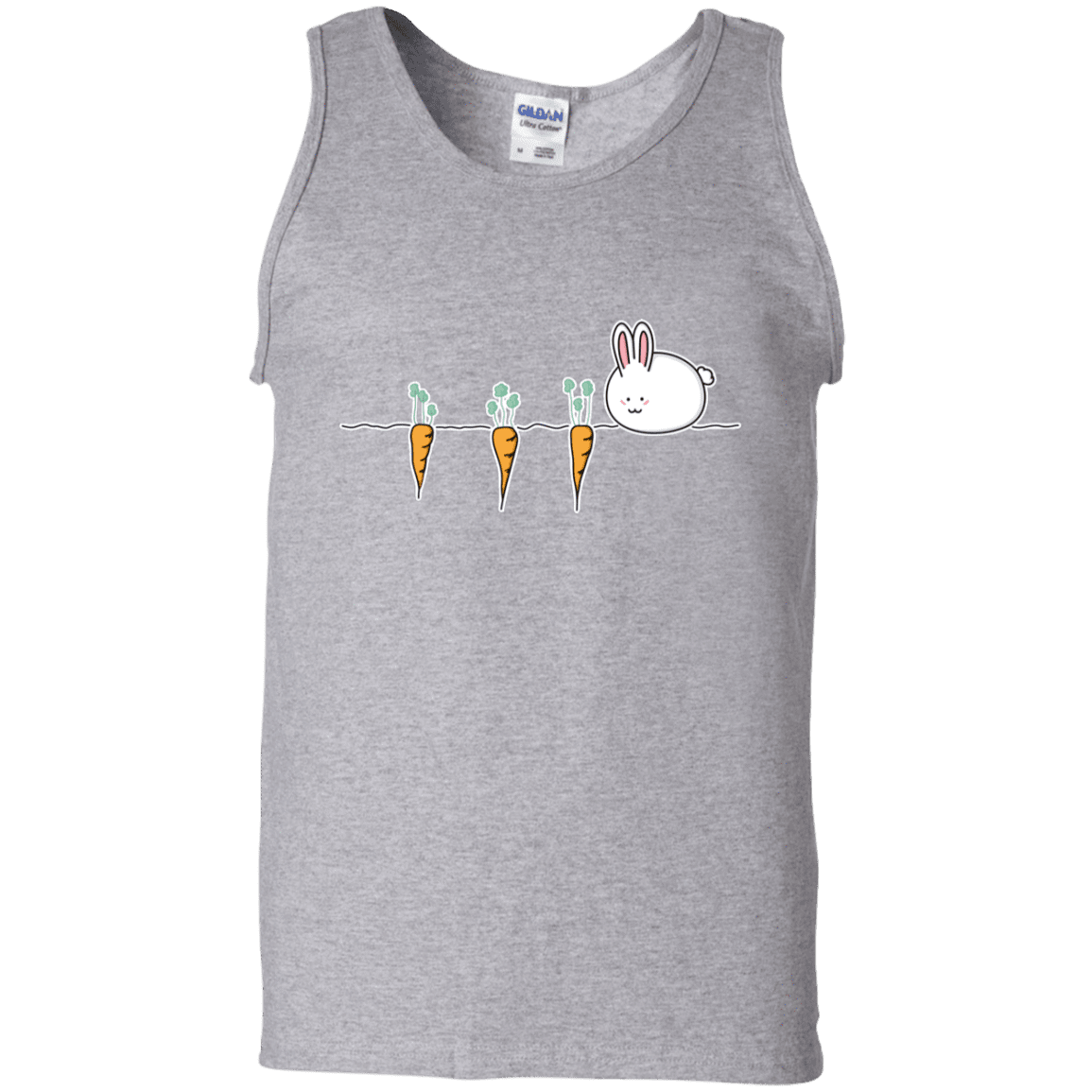 T-Shirts Sport Grey / S Kawaii Rabbit and Carrots Men's Tank Top