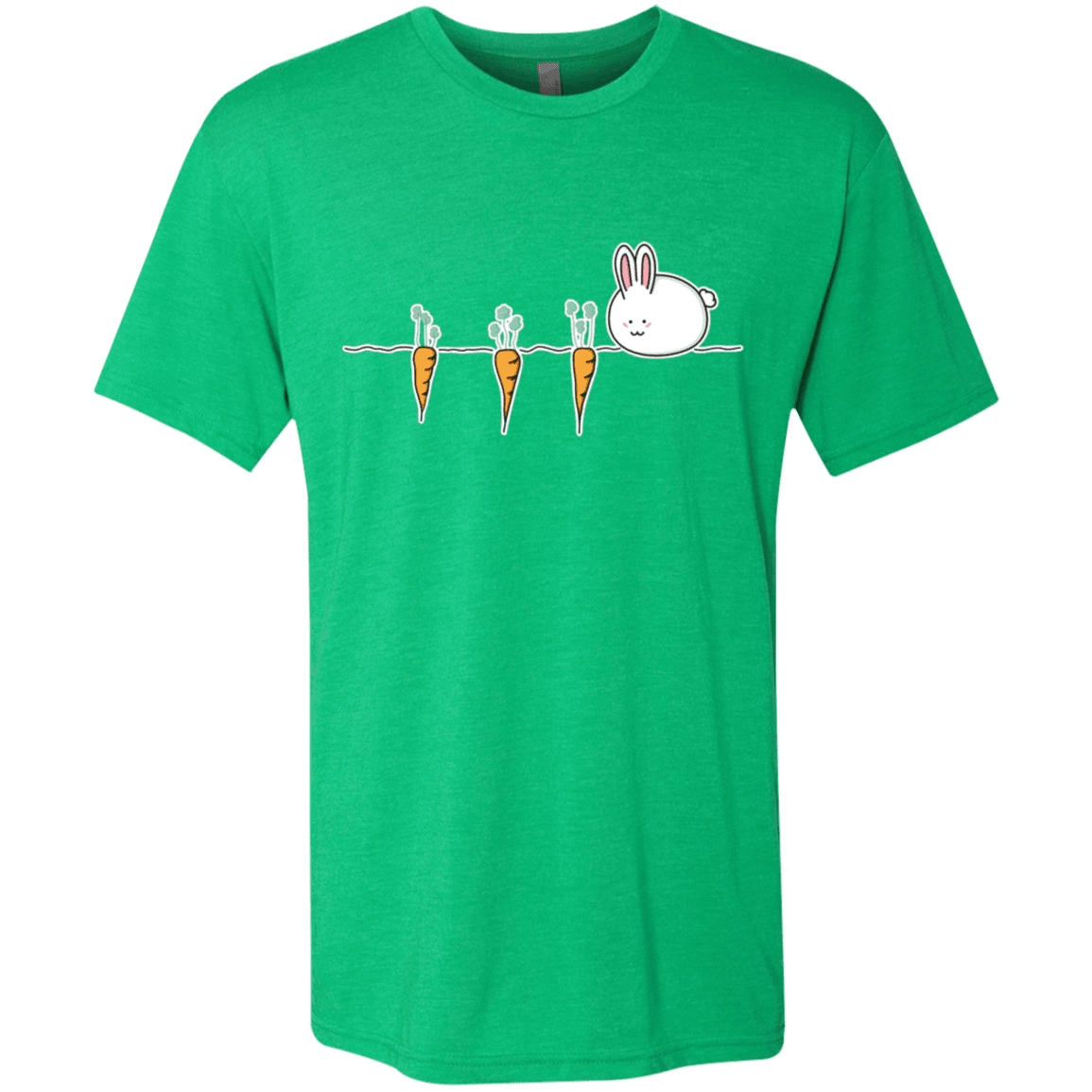 T-Shirts Envy / S Kawaii Rabbit and Carrots Men's Triblend T-Shirt