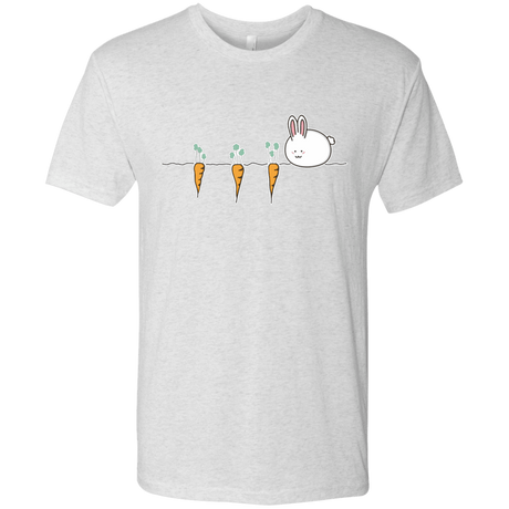T-Shirts Heather White / S Kawaii Rabbit and Carrots Men's Triblend T-Shirt