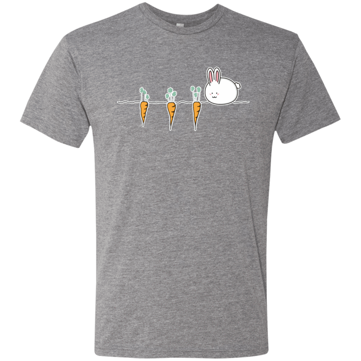 T-Shirts Premium Heather / S Kawaii Rabbit and Carrots Men's Triblend T-Shirt