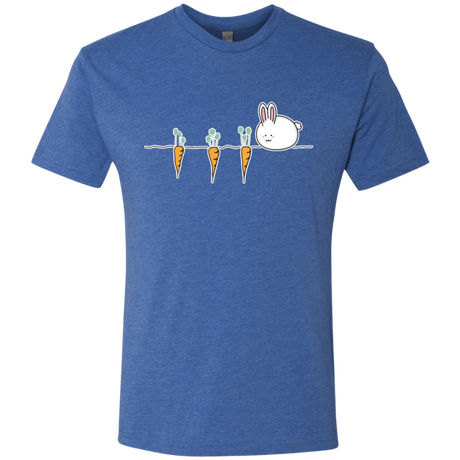 T-Shirts Vintage Royal / S Kawaii Rabbit and Carrots Men's Triblend T-Shirt