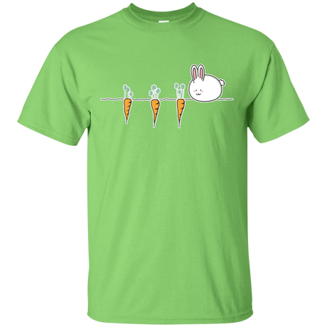 T-Shirts Lime / S Kawaii Rabbit and Carrots T-Shirt
