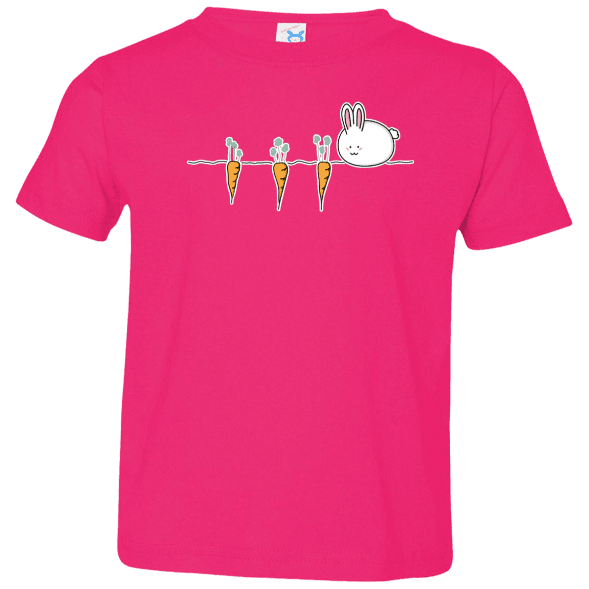 T-Shirts Hot Pink / 2T Kawaii Rabbit and Carrots Toddler Premium T-Shirt