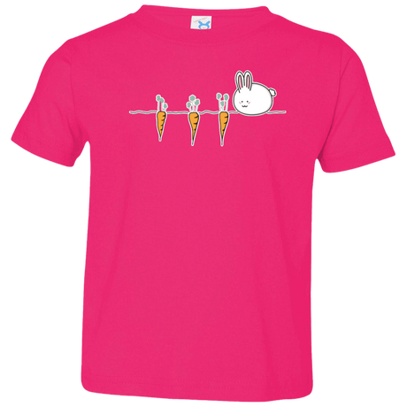 T-Shirts Hot Pink / 2T Kawaii Rabbit and Carrots Toddler Premium T-Shirt