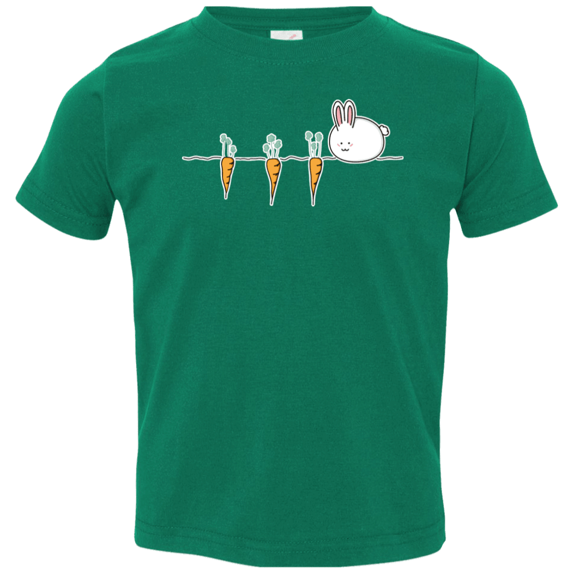 T-Shirts Kelly / 2T Kawaii Rabbit and Carrots Toddler Premium T-Shirt