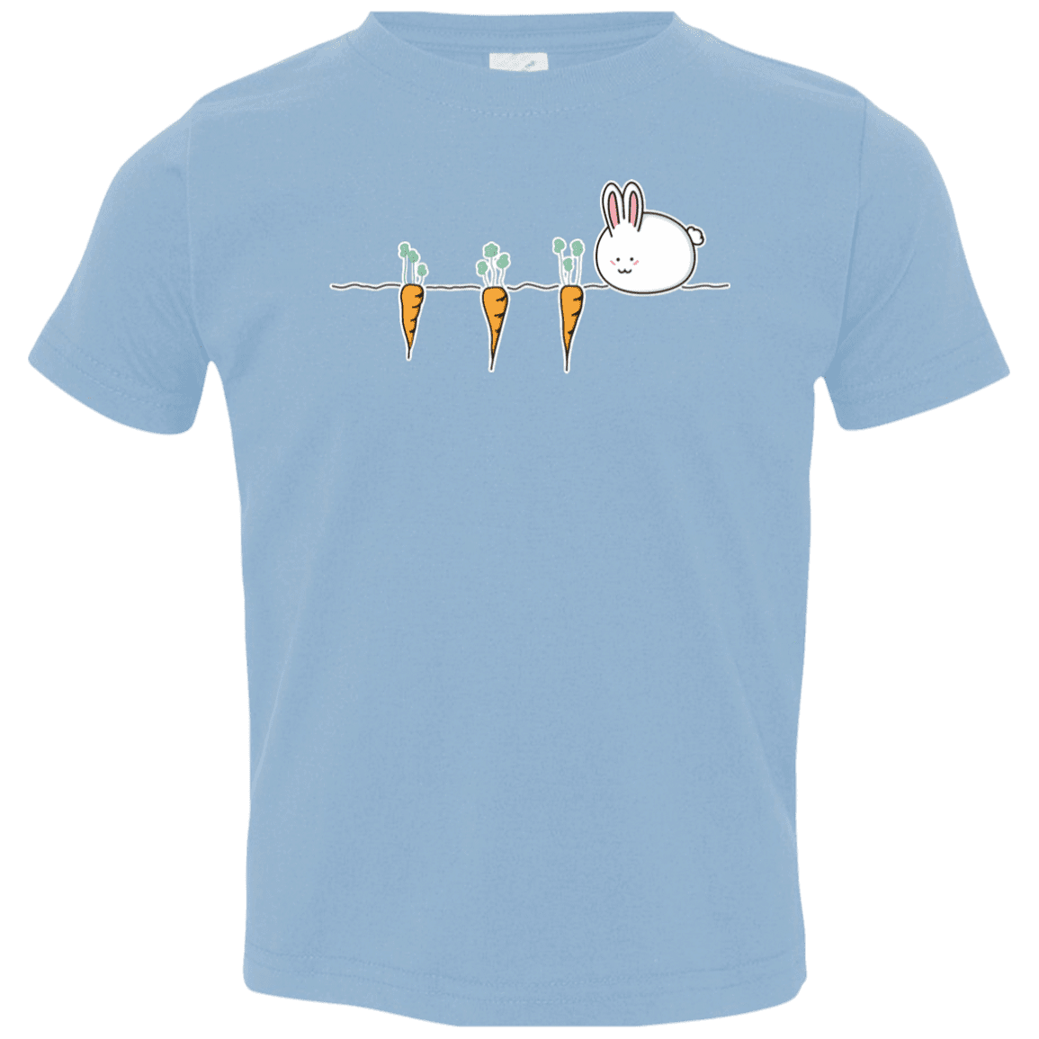 T-Shirts Light Blue / 2T Kawaii Rabbit and Carrots Toddler Premium T-Shirt