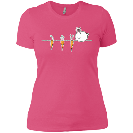 T-Shirts Hot Pink / X-Small Kawaii Rabbit and Carrots Women's Premium T-Shirt