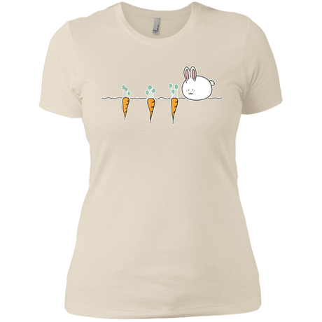 T-Shirts Ivory/ / X-Small Kawaii Rabbit and Carrots Women's Premium T-Shirt