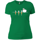 T-Shirts Kelly Green / X-Small Kawaii Rabbit and Carrots Women's Premium T-Shirt