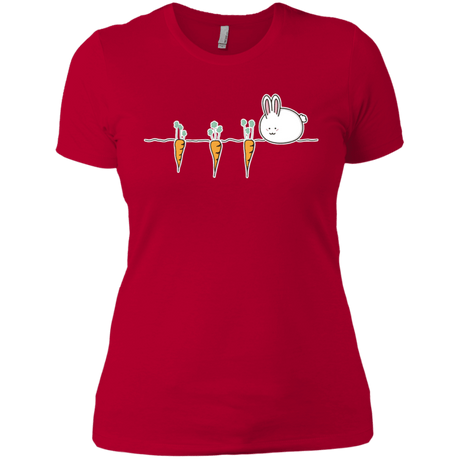 T-Shirts Red / X-Small Kawaii Rabbit and Carrots Women's Premium T-Shirt