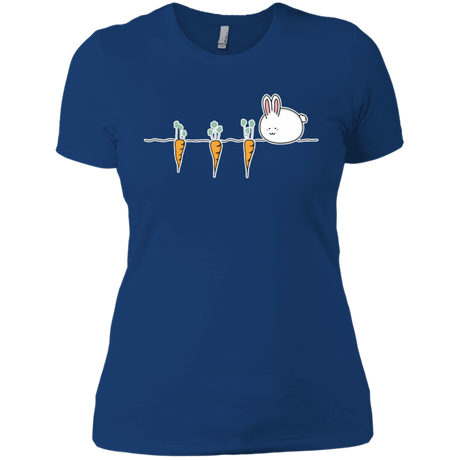 T-Shirts Royal / X-Small Kawaii Rabbit and Carrots Women's Premium T-Shirt