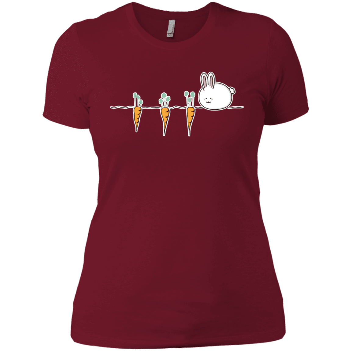 T-Shirts Scarlet / S Kawaii Rabbit and Carrots Women's Premium T-Shirt