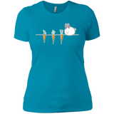 T-Shirts Turquoise / X-Small Kawaii Rabbit and Carrots Women's Premium T-Shirt