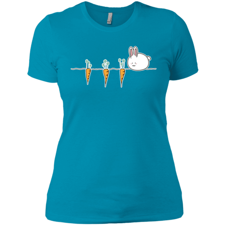 T-Shirts Turquoise / X-Small Kawaii Rabbit and Carrots Women's Premium T-Shirt