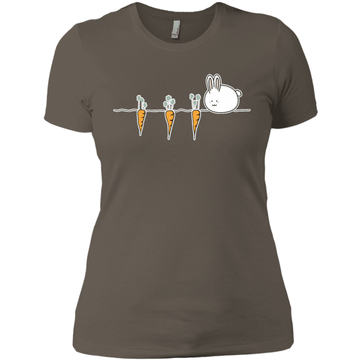 T-Shirts Warm Grey / X-Small Kawaii Rabbit and Carrots Women's Premium T-Shirt