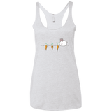 T-Shirts Heather White / X-Small Kawaii Rabbit and Carrots Women's Triblend Racerback Tank