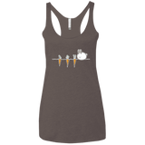 T-Shirts Macchiato / X-Small Kawaii Rabbit and Carrots Women's Triblend Racerback Tank