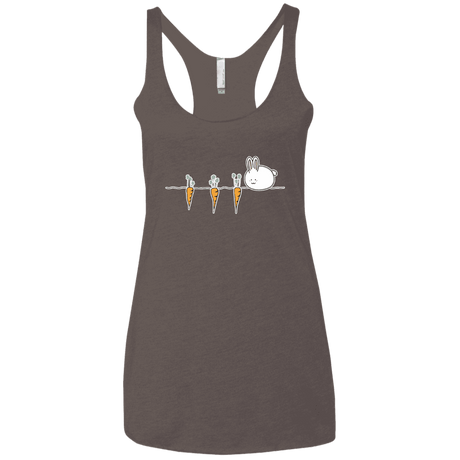 T-Shirts Macchiato / X-Small Kawaii Rabbit and Carrots Women's Triblend Racerback Tank