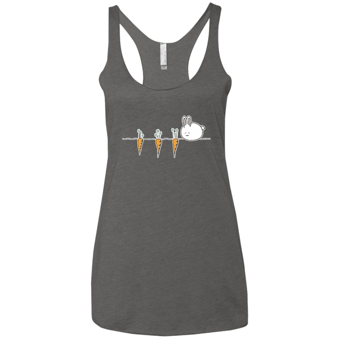 T-Shirts Premium Heather / X-Small Kawaii Rabbit and Carrots Women's Triblend Racerback Tank