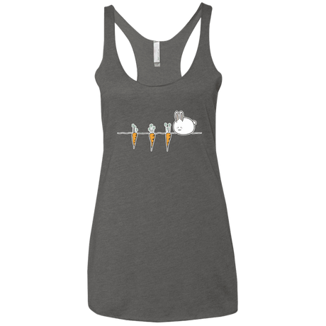 T-Shirts Premium Heather / X-Small Kawaii Rabbit and Carrots Women's Triblend Racerback Tank
