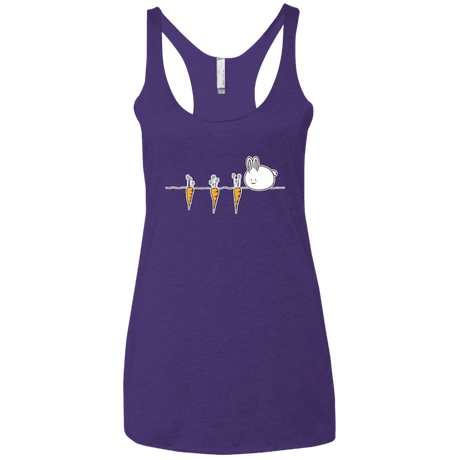 T-Shirts Purple Rush / X-Small Kawaii Rabbit and Carrots Women's Triblend Racerback Tank
