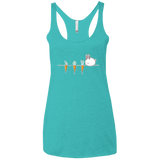 T-Shirts Tahiti Blue / X-Small Kawaii Rabbit and Carrots Women's Triblend Racerback Tank