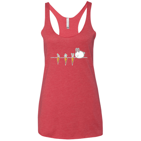 T-Shirts Vintage Red / X-Small Kawaii Rabbit and Carrots Women's Triblend Racerback Tank